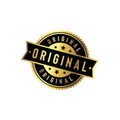 Original Golden Stamp Seal Vector Template