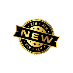 New Golden Stamp Seal Vector Template