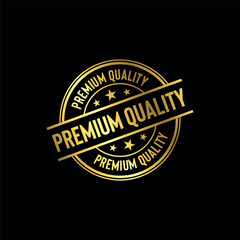 Premium Quality Golden Stamp Seal Vector Template