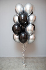 silver christmas balls