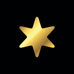 Gold Star Decorative Icon Vector Template