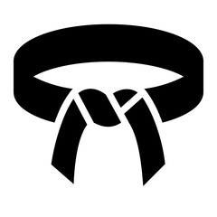 black belt glyph icon