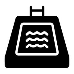 pool glyph icon