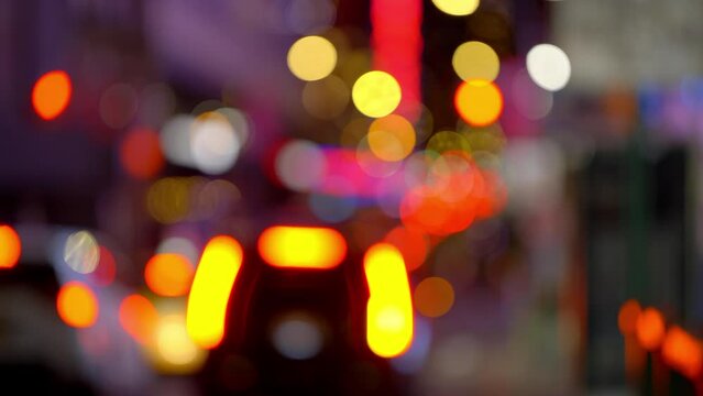 Blurry background bokeh of NewYork Traffic - travel photography