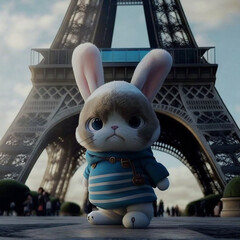bunny in the eiffel tower