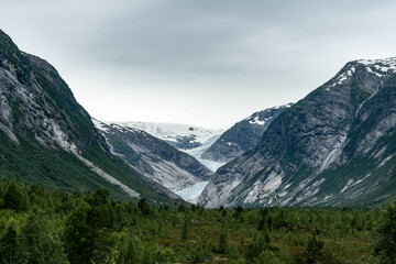 Obraz premium Gletscherzunge am Nigardsbreen