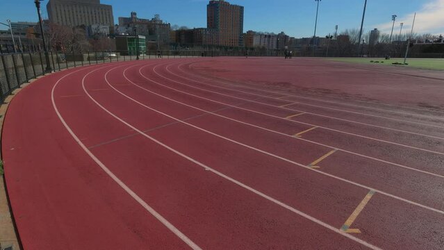 Running Track On A Sports Field - Travel Photography