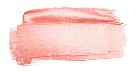 Png pink Gold glittering color smear brushstroke stain blot on transparent background. Abstract...