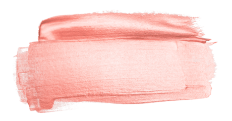 Png pink Gold glittering color smear brushstroke stain blot on transparent background. Abstract Painting texture.