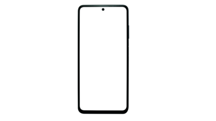 Smartphone with transparent background and with transparent screen