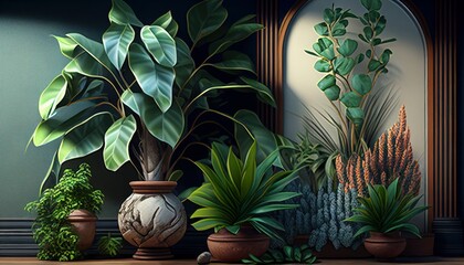 plants in a vase