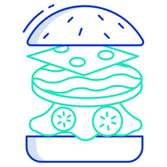 Fototapeta premium burger icon