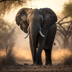 Fototapeta na wymiar elephant in safari