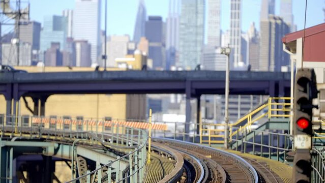 Subway tracks in the city of New York - travel photography