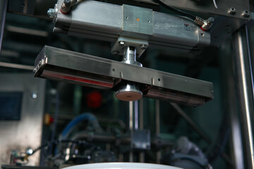 paint bottling line at the factory