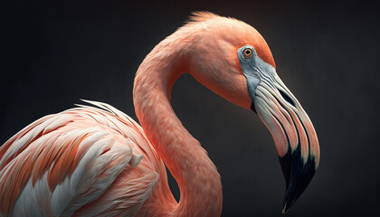 Roster pink floyd greater flamingo bird Created Using Midjourney