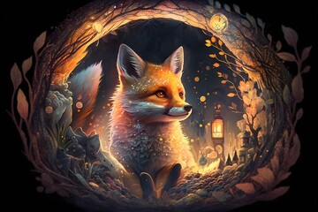 Little fox in the night