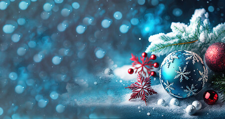 Christmas Banner. Copy space. AI generated