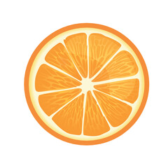 Obraz na płótnie Canvas Tasty ripe orange slice on white background