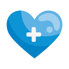 Obraz premium blue medical heart