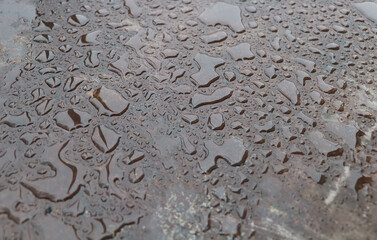 The Art of Water Droplets on Metal: A Glimpse of Beauty