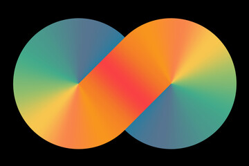 Obraz premium gradient shape geometric wallpaper liquid technology colors abstract