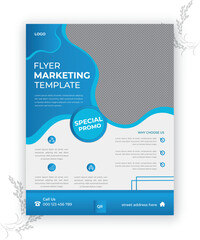 Flyer design and company cover page template.