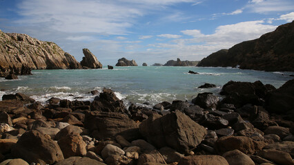Playa de Somocuevas, Liencres, Cantabria, España