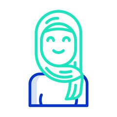 Obraz premium Muslim girl avatar icon