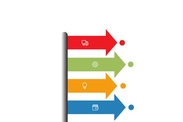 Fototapeta premium Infographic template for business. Modern Timeline diagram with journey concept, presentation vector infographic with PNG transparent background.
