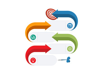 Infographic template for business. Modern Timeline diagram with journey concept, presentation vector infographic with PNG transparent background.