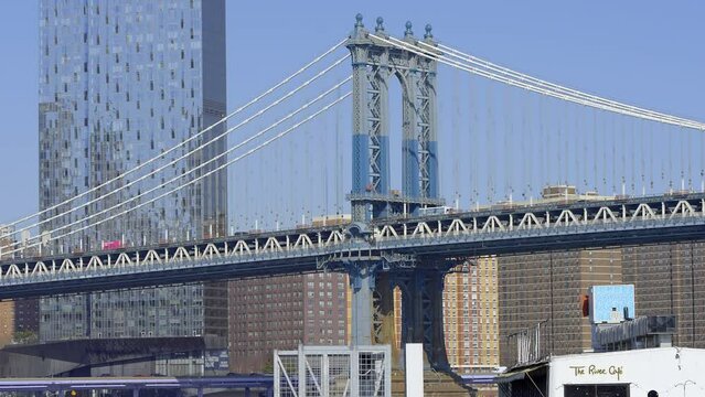 Manhattan Bridge in New York on a sunny day - travel photography