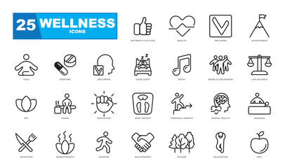 Wellnes icons collection.