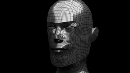 black and white image of a person