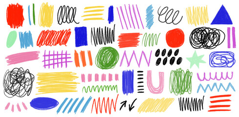 Hand drawn crayon strokes texture for your banner, label, flyer, poster, or cover design, drawing, doodle  © Lisa