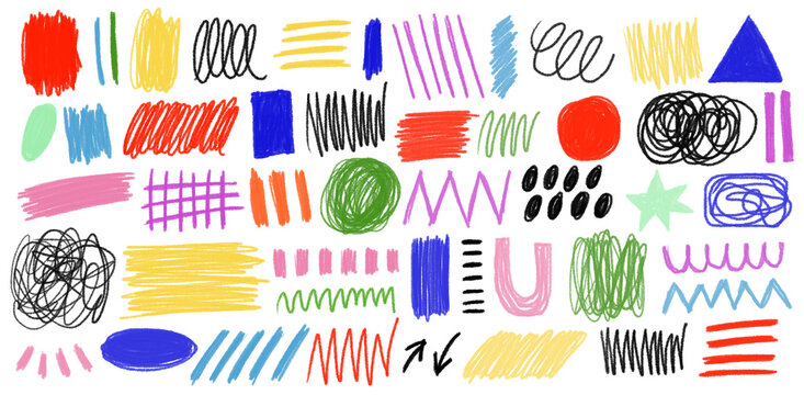 Hand drawn crayon strokes texture for your banner, label, flyer, poster, or cover design, drawing, doodle
