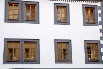 windows of an old building
