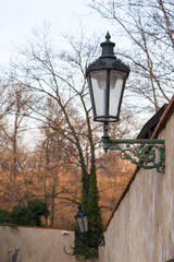 Fototapeta na wymiar old street lantern in prague