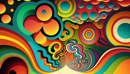 abstract background with circles generated IA