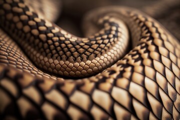 Snake skin texture close-up. AI generation