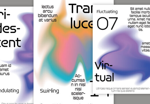 Flyer A4 Plasma Futuristic Glow Fluid Soft Gradient Shape