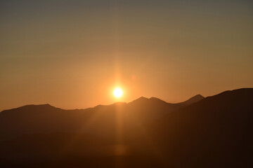 sunset in the colorado rocky mountains