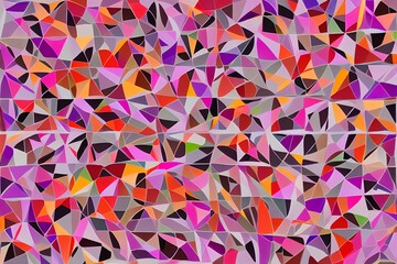 Abstract floral composition with geometric elements - generative ai
