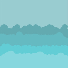 Clouds icon. Sky. Set. Vector illustration.