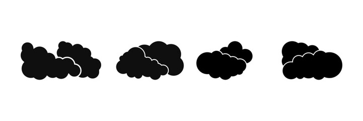 Clouds icon. Sky. Set. Vector illustration.