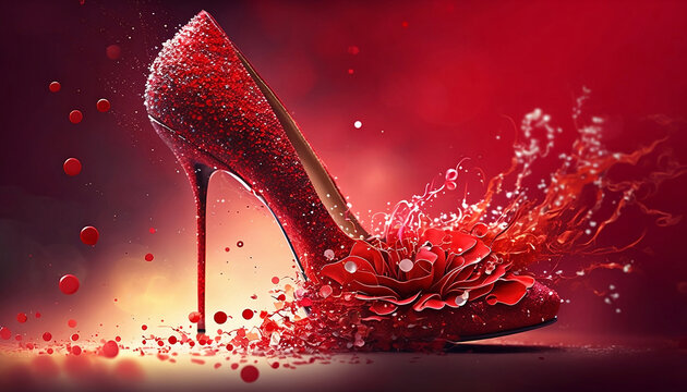 Red 2024 heels sparkly