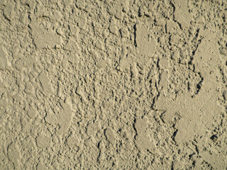 Rough light surface. Background from a stone wall. Cement stains.  White background