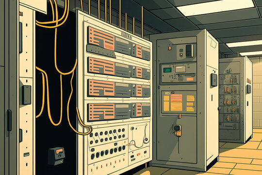 inside of a telecom data center. Generative AI