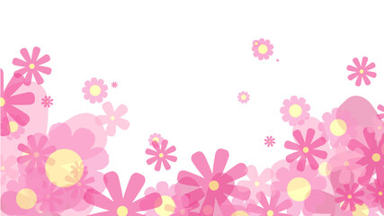 Spring pink flowers background
