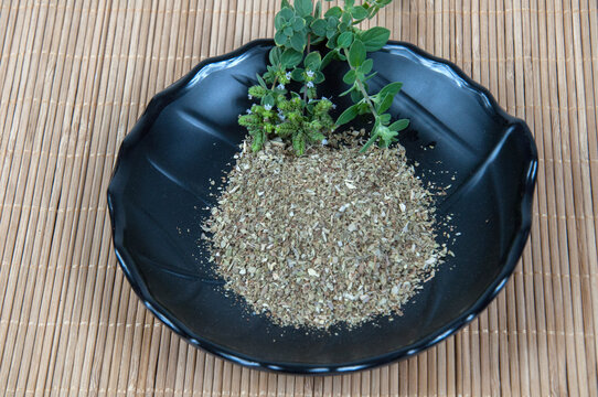 marjoram seasoning on the table